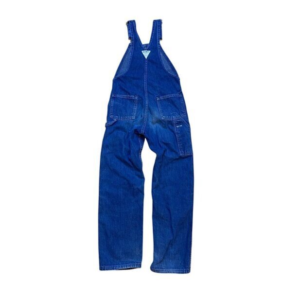 Vintage Kids OshKosh BGosh Vest Bak Blue Denim Toddler Overalls 8/10‎ - Picture 2 of 9